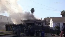 Fire damages home in National City, two cats rescued